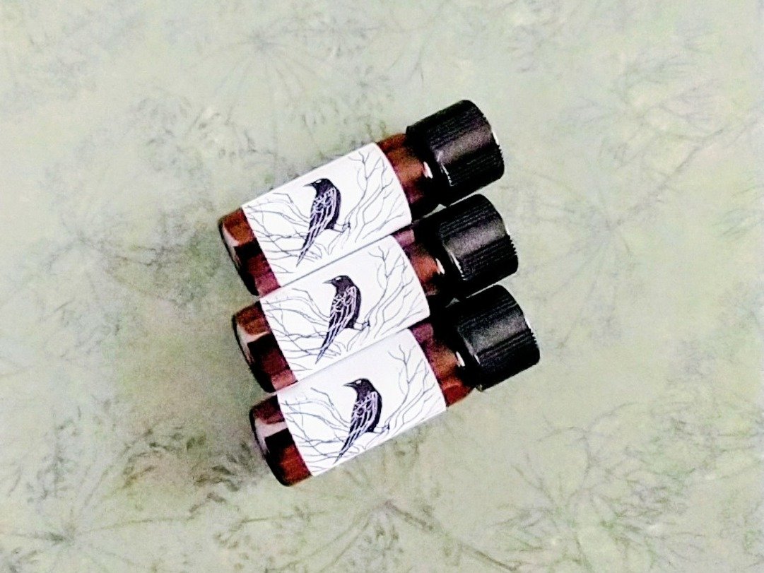 CRYPTO LEGENDS™ Perfume Sampler Set - Three Sample Vials - Deep Midnight Perfumes - Fantasy Perfume — half dram (2ml) vials